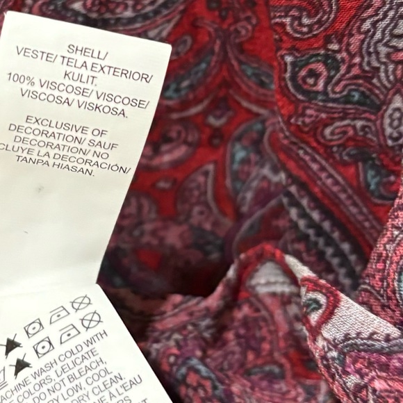 Lucky Brand | Dresses | Lucky
Brand Paisley Chiffon Belted Dress sz L - Picture 6 of 10